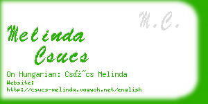 melinda csucs business card